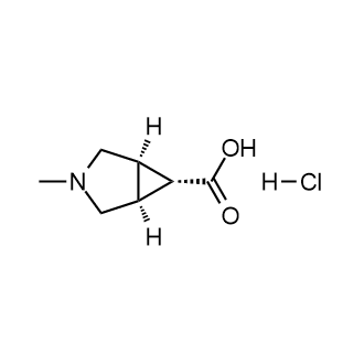 (1R,5S,6R)-3-Methyl-3-azabicyclo[3.1.0]hexane-6-carboxylic acid hydrochloride Structure