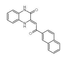 3-(2-萘-2-氧代亚乙基)-3,4-二氢-1H-喹噁啉-2-酮结构式