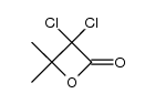 3,3-Dichloro-4,4-dimethyloxetan-2-one结构式
