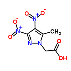 (5-Methyl-3,4-dinitro-1H-pyrazol-1-yl)acetic acid Structure