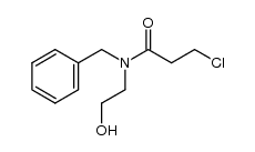 N-benzyl-3-chloro-N-(2-hydroxyethyl)propanamide结构式