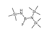 B-fluoro-tris-N-trimethylsilanyl-boranediamine结构式