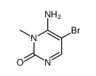 6-amino-5-bromo-1-methylpyrimidin-2-one结构式