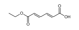 5-ethoxycarbonyl-(2E,4E)-2,4-pentadienoic acid Structure