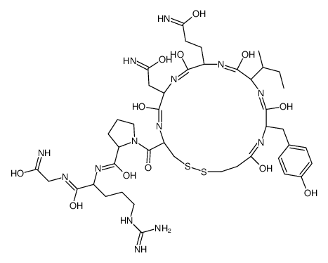 Oxytocin, 1-(3-mercaptopropanoic acid)-8-L-arginine- structure
