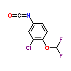 3-氯-4-二氟甲氧基苯基异氰酸酯结构式