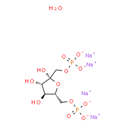 (3S,4R,5R)-6-((氢膦酸)氧基)-3,4,5-三羟基-2-氧代己基磷酸三钠盐水合物结构式