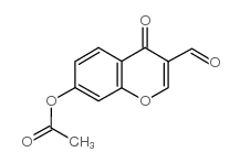 3-甲酰基-4-氧代-4H-苯并吡喃-7-基乙酸酯结构式