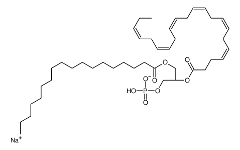 sodium,[(2R)-2-[(4Z,7Z,10Z,13Z,16Z,19Z)-docosa-4,7,10,13,16,19-hexaenoyl]oxy-3-octadecanoyloxypropyl] hydrogen phosphate Structure
