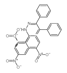N-[[2-[(2,4-dinitrophenyl)hydrazinylidene]-1,2-diphenyl-ethylidene]amino]-2,4-dinitro-aniline structure