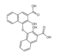 3,3'-dihydroxy-4,4'-sulfanediyl-di-[2]naphthoic acid结构式