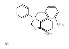 [(E)-but-2-enyl]-[(3-methylphenyl)methyl]-diphenyl-phosphanium结构式