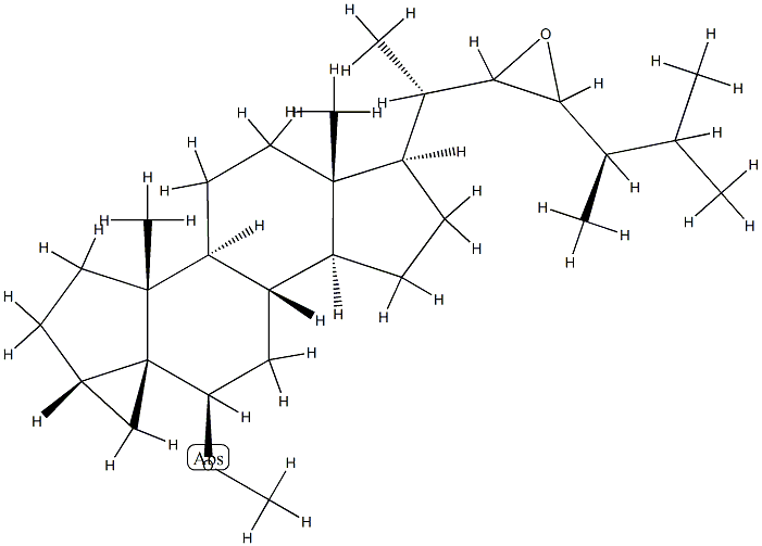 22,23-Epoxy-6β-methoxy-3β,5α-cycloergostane structure
