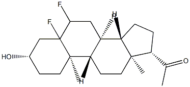 5,6-Difluoro-3β-hydroxypregnan-20-one结构式