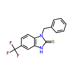1-Benzyl-5-trifluoromethyl-1H-benzoimidazole-2-thiol Structure