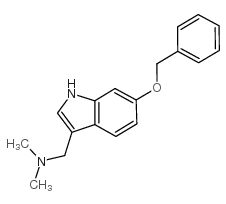 1-(6-(苄氧基)-1H-吲哚-3-基)-N,N-二甲基甲胺结构式