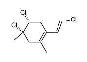 (4R)-4,5β-Dichloro-1-[(E)-2-chlorovinyl]-2,4-dimethylcyclohexene结构式
