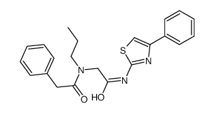 N-[2-oxo-2-[(4-phenyl-1,3-thiazol-2-yl)amino]ethyl]-2-phenyl-N-propylacetamide结构式