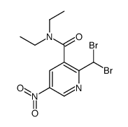 2-(dibromomethyl)-N,N-diethyl-5-nitropyridine-3-carboxamide Structure