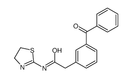 2-(3-benzoylphenyl)-N-(4,5-dihydro-1,3-thiazol-2-yl)acetamide Structure