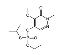 5-[ethoxy(propan-2-ylsulfanyl)phosphoryl]oxy-4-methoxy-2-methylpyridazin-3-one结构式