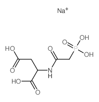 disodium 4-hydroxy-3-[[2-(hydroxy-oxido-phosphoryl)acetyl]amino]-4-oxo-butanoate结构式