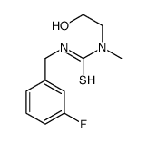 3-[(3-fluorophenyl)methyl]-1-(2-hydroxyethyl)-1-methylthiourea结构式