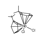 bis(η5-tert-butylcaclopentadienyl)dichloroniobium(IV) Structure