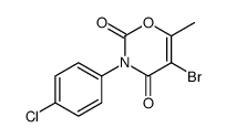 5-bromo-3-(4-chlorophenyl)-6-methyl-1,3-oxazine-2,4-dione结构式
