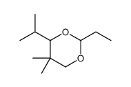2-ethyl-5,5-dimethyl-4-propan-2-yl-1,3-dioxane结构式