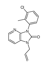 1-allyl-3-(3-chloro-2-methyl-phenyl)-1,3-dihydro-imidazo[4,5-b]pyridin-2-one结构式