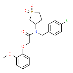 N-(4-chlorobenzyl)-N-(1,1-dioxidotetrahydrothiophen-3-yl)-2-(2-methoxyphenoxy)acetamide Structure