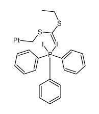 [bis(ethylsulfanyl)methylidene-λ3-iodanyl]-iodo-triphenyl-λ5-phosphane,platinum Structure