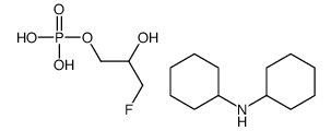 N-cyclohexylcyclohexanamine,(3-fluoro-2-hydroxypropyl) dihydrogen phosphate Structure