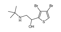 2-叔丁基氨基-1-(3,4-二溴-2-噻吩)乙醇结构式
