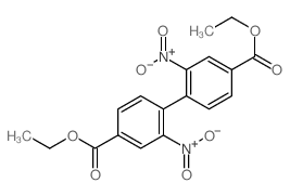 [1,1'-Biphenyl]-4,4'-dicarboxylicacid, 2,2'-dinitro-, 4,4'-diethyl ester Structure