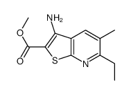 Methyl 3-amino-6-ethyl-5-methylthieno[2,3-b]pyridine-2-carboxylat e Structure