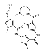 N-{5-[(5-{[3-(Dimethylamino)propyl]carbamoyl}-1-methyl-1H-pyrrol- 3-yl)carbamoyl]-1-methyl-1H-pyrrol-3-yl}-4-formamido-1-methyl-1H- pyrrole-2-carboxamide结构式