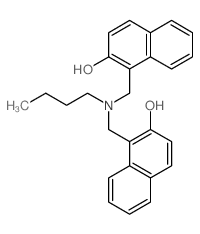 1-[[butyl-[(2-hydroxynaphthalen-1-yl)methyl]amino]methyl]naphthalen-2-ol结构式