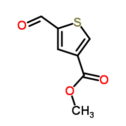 2-醛基噻吩-4-甲酸甲酯结构式