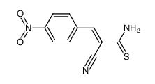 (E)-2-cyano-3-(4-nitrophenyl)prop-2-enethioamide结构式