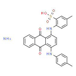 ammonium 4-[[9,10-dihydro-9,10-dioxo-4-(p-tolyamino)-1-antryl]amino]toluene-3-sulphonate Structure