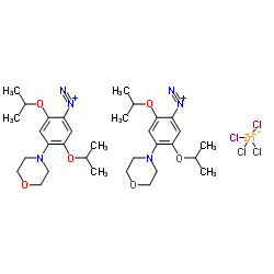 (T-4)-四氯锌酸2,5-二(1-甲基乙氧基)-4-(4-吗啉基)重氮苯盐结构式