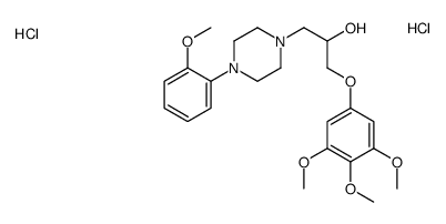 ()-4-(2-methoxyphenyl)-α-[(3,4,5-trimethoxyphenoxy)methyl]piperazine-1-ethanol dihydrochloride结构式