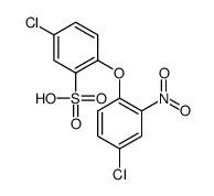5-chloro-2-(4-chloro-2-nitrophenoxy)benzenesulphonic acid structure