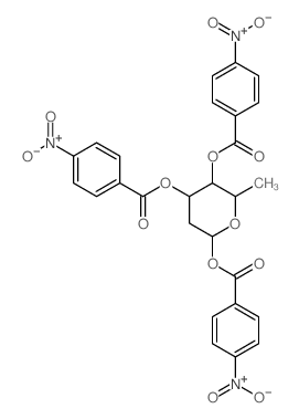 [6-methyl-4,5-bis[(4-nitrobenzoyl)oxy]oxan-2-yl] 4-nitrobenzoate结构式