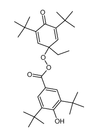 1-ethyl-3,5-di-tert-butyl-4-oxo-2,5-cyclohexadienyl 3,5-di-tert-butyl-4-hydroxyperbenzoate结构式
