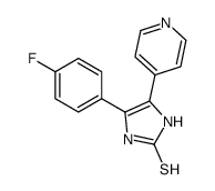 4-(4-fluorophenyl)-5-pyridin-4-yl-1,3-dihydroimidazole-2-thione Structure