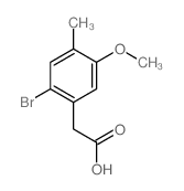 2-(2-bromo-5-methoxy-4-methyl-phenyl)acetic acid结构式