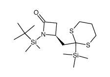 (S)-1-(tert-butyldimethylsilyl)-4-((2-(trimethylsilyl)-1,3-dithian-2-yl)methyl)azetidin-2-one Structure
